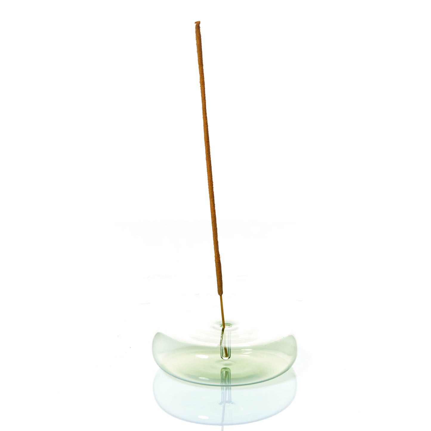 Hand Blown Glass Incense Holder - Grey