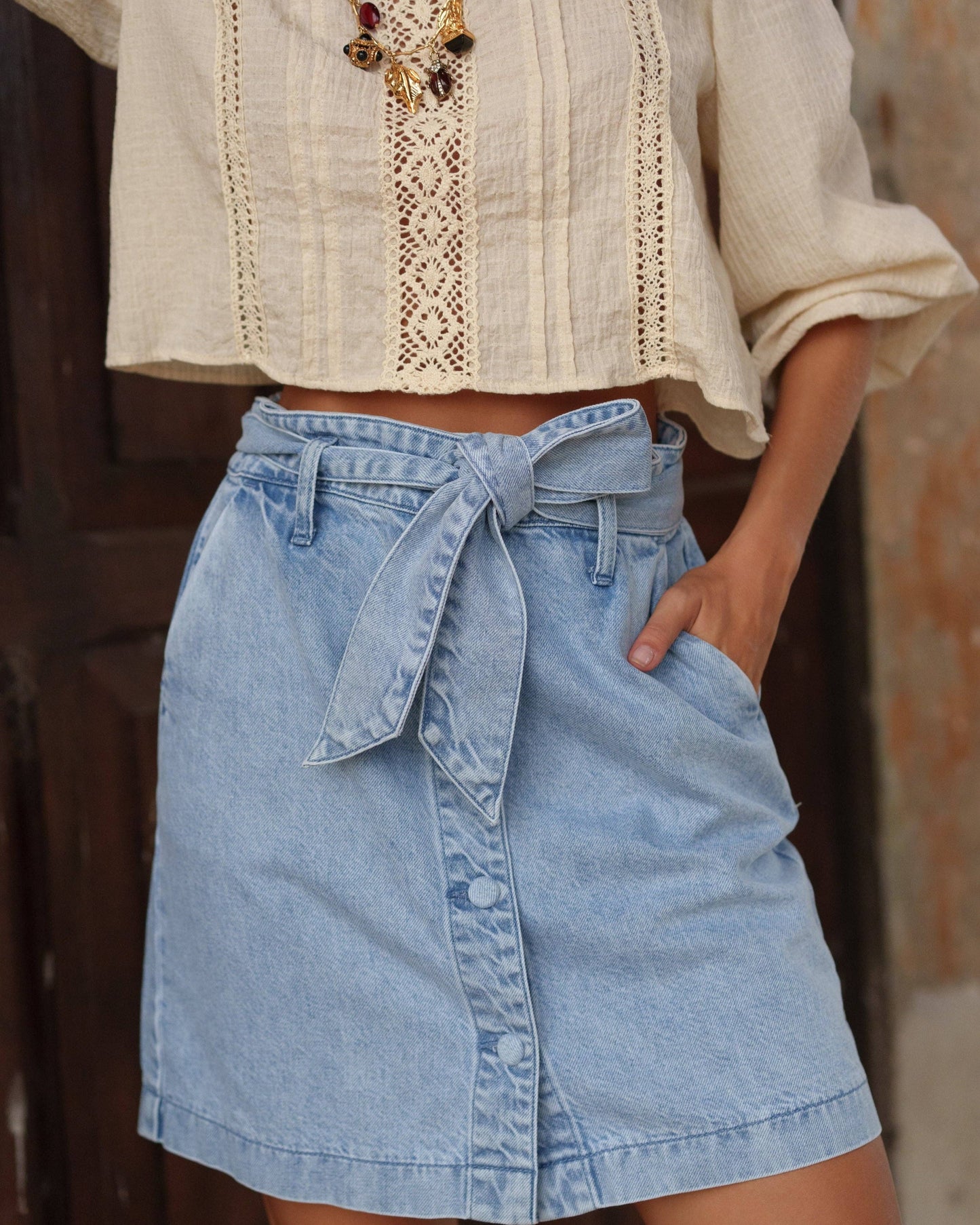 Oraije Paris Julie Denim Skirt 