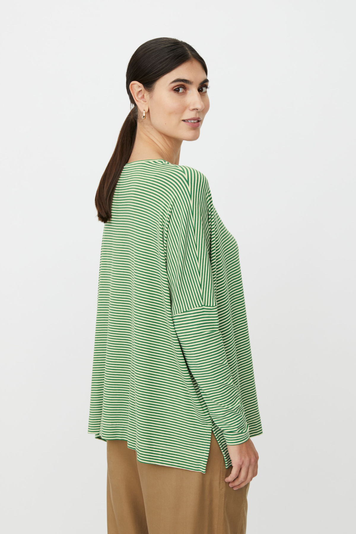 MaBarr Striped Jersey Top