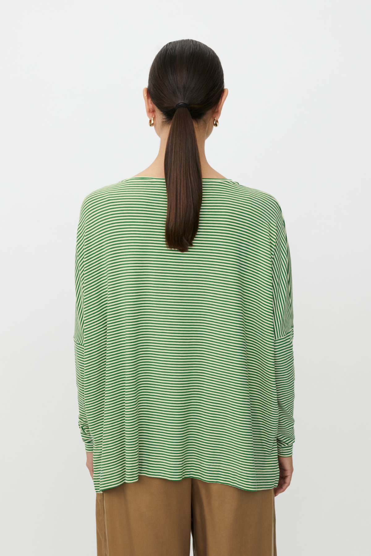 MaBarr Striped Jersey Top