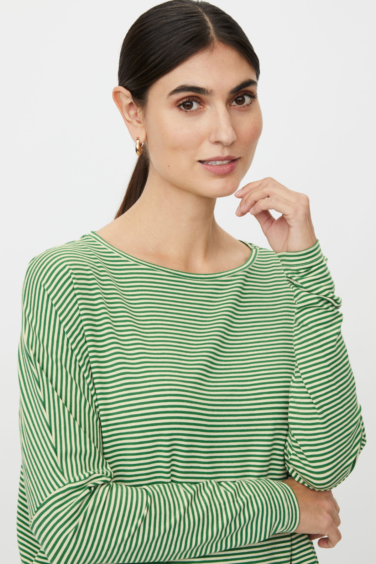 MaBarr Striped Jersey Top