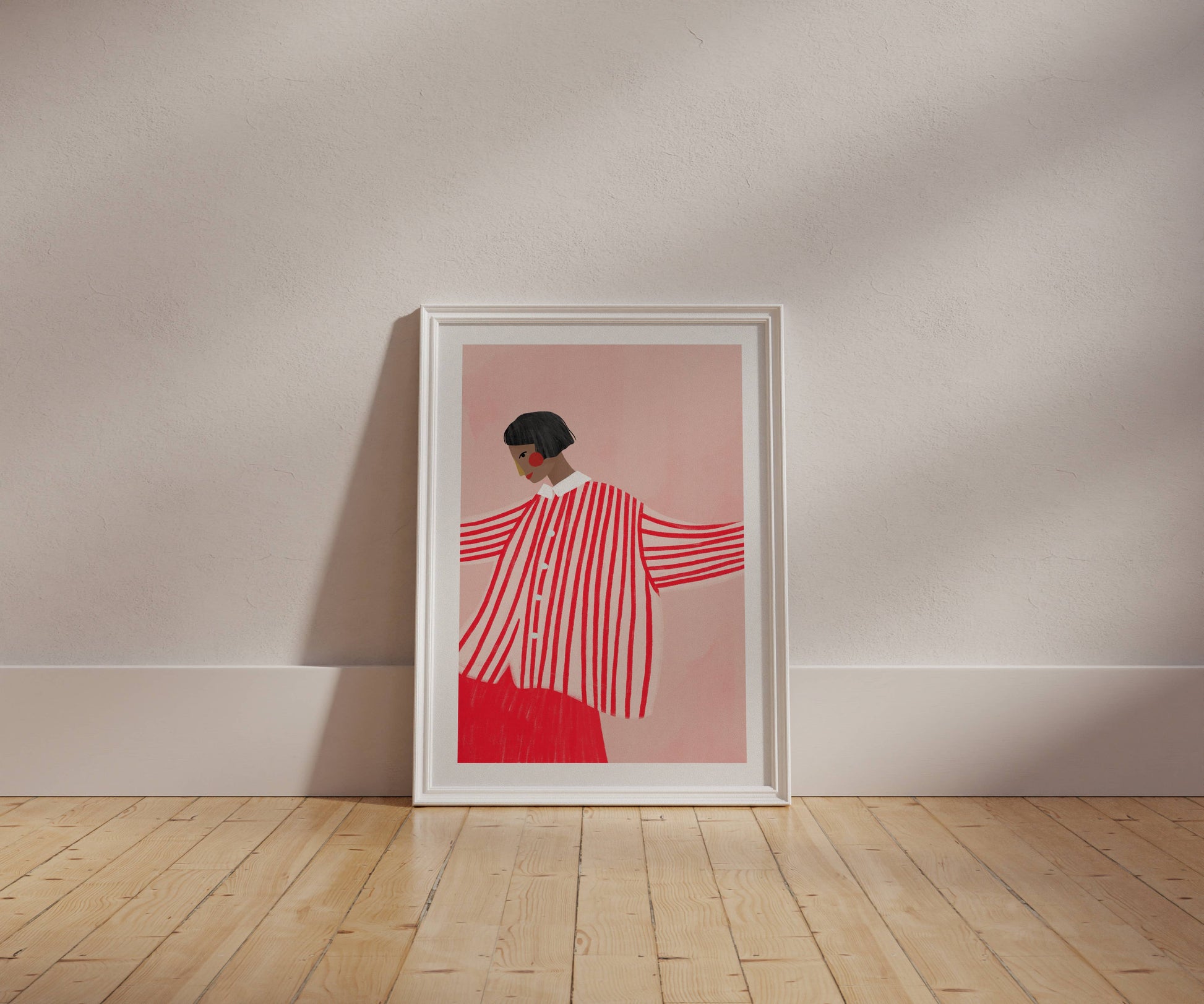 Bea Müller - The Woman With The Red Skirt -A3 Fine Art Print