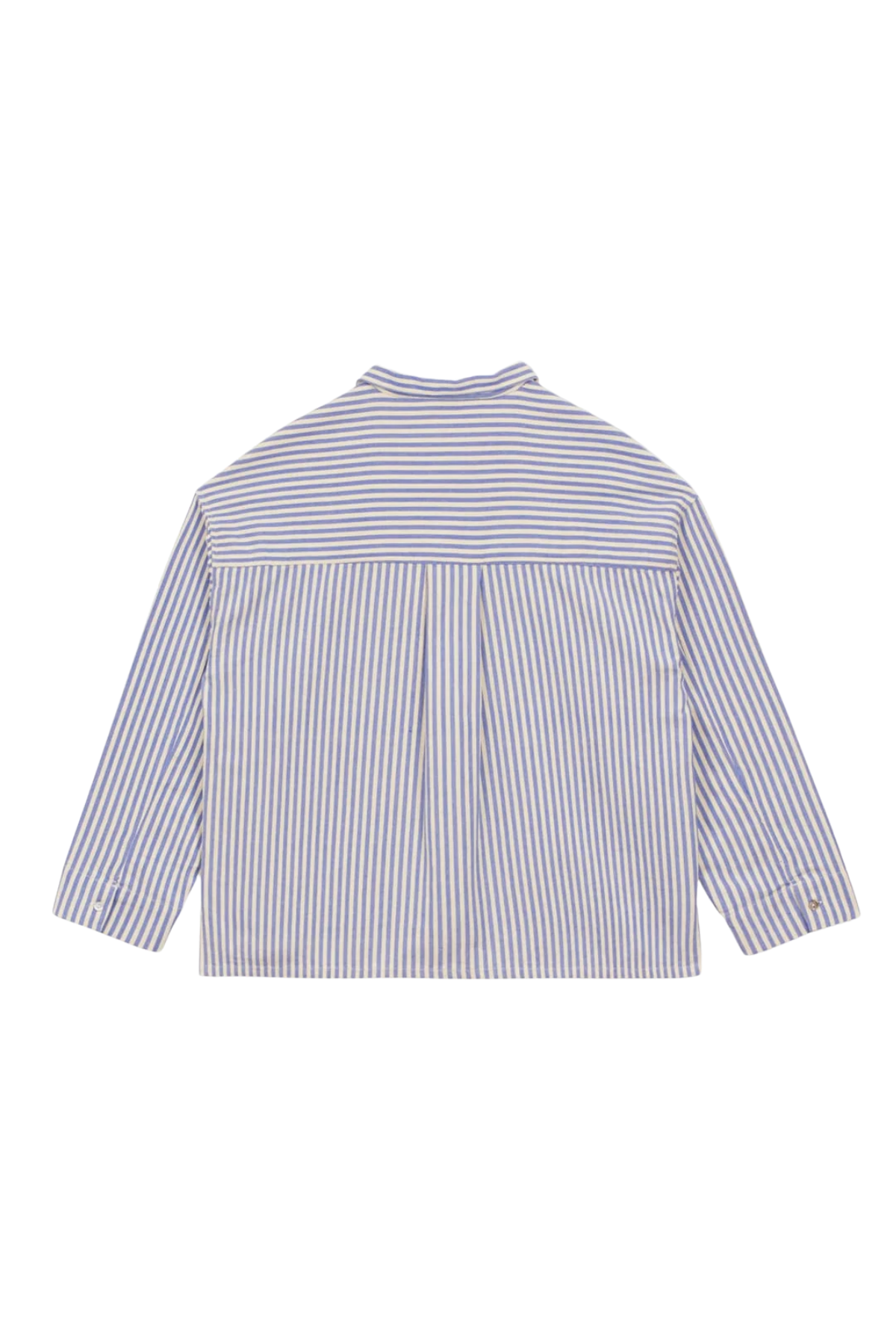 SALE2 Striped Shirt Jacket - Blue & Cream