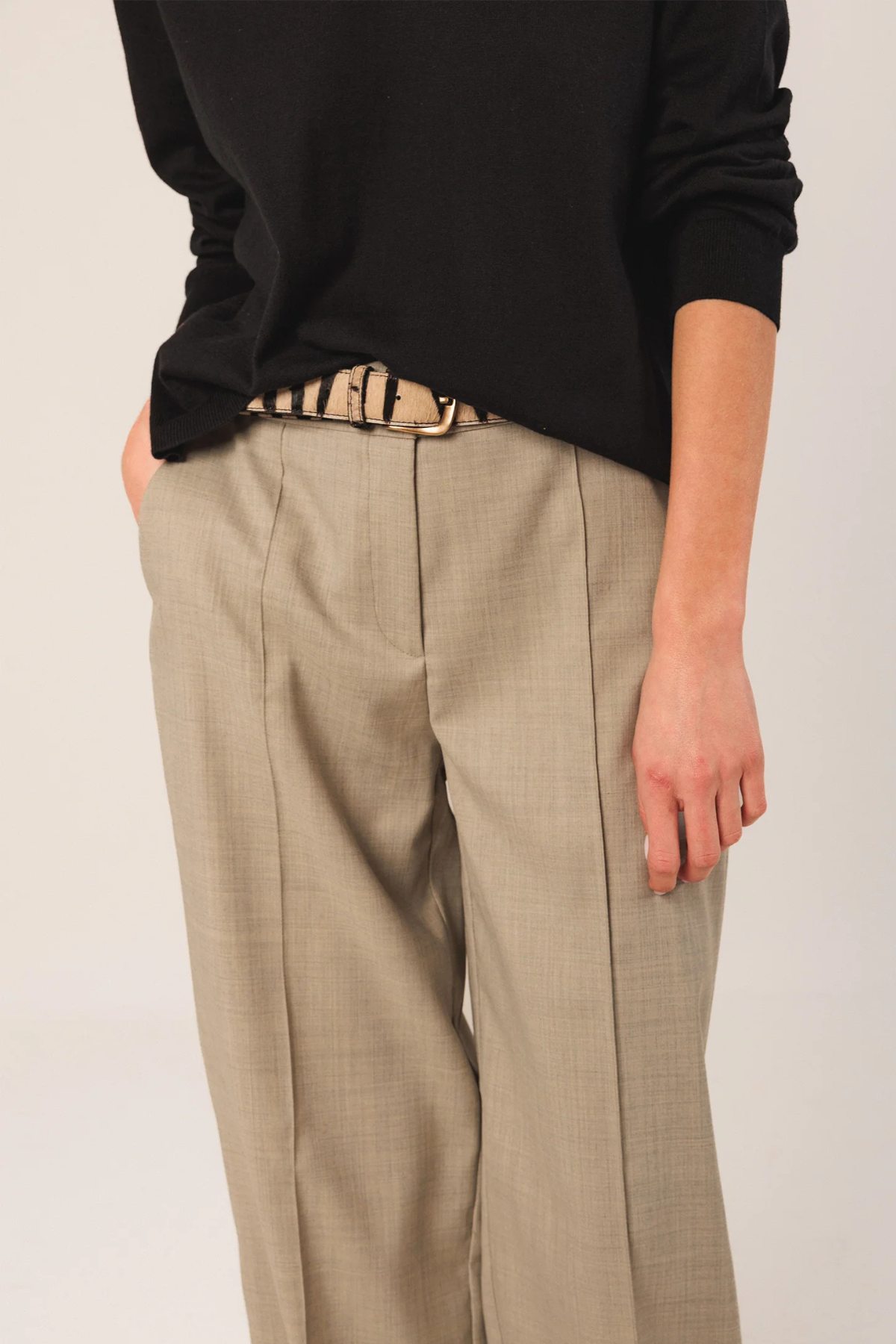 Ponyhide Belt - Zebra Print