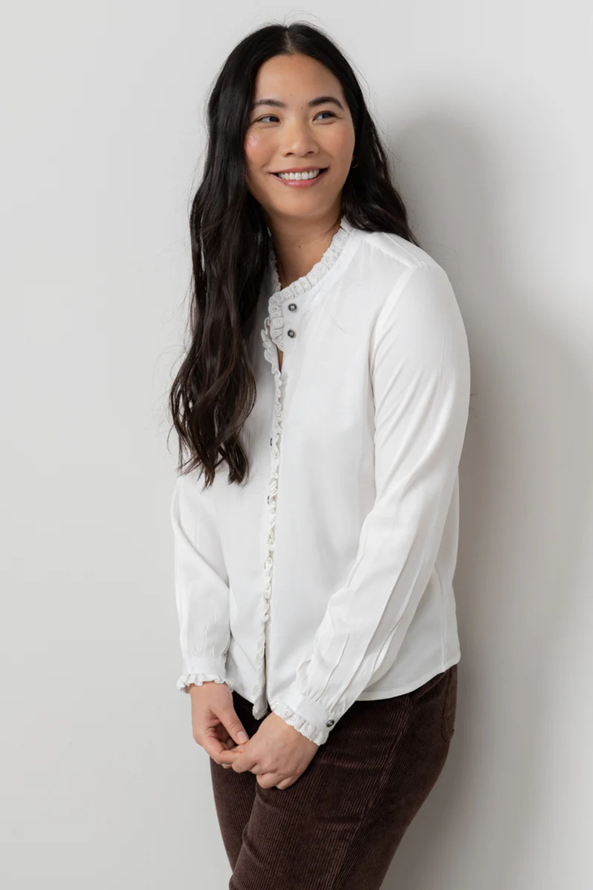 White Frill Blouse