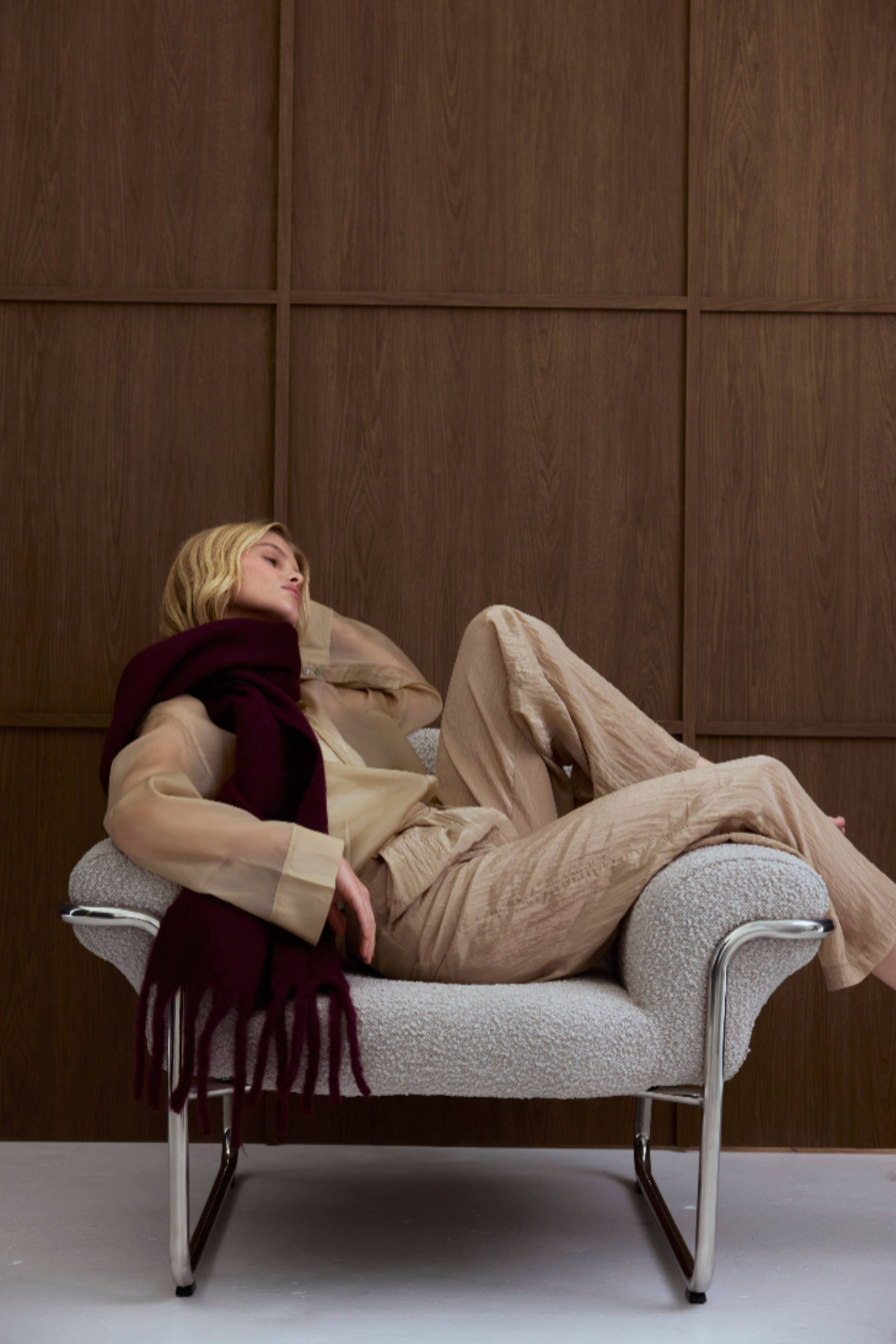 The Stockholm Scarf - 100% Recycled - Cherry Lacquer