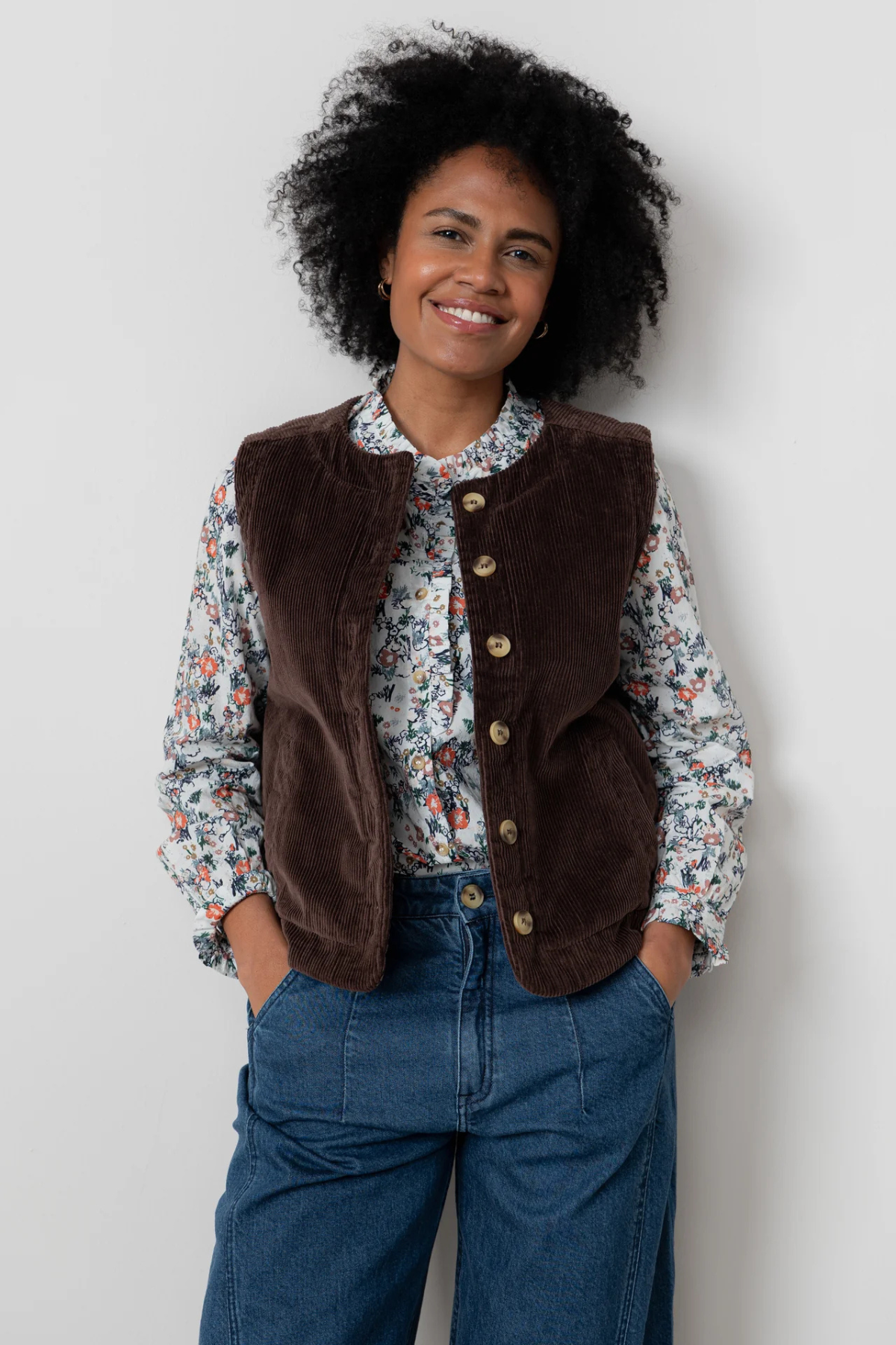 Chocolate Cord Gilet