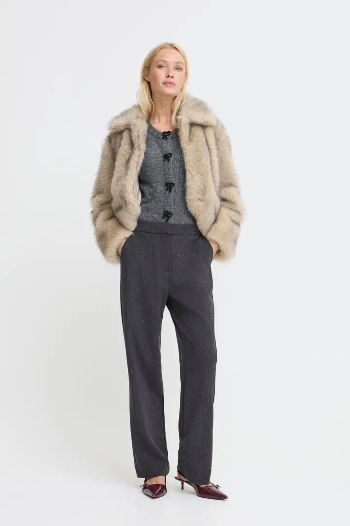 BYAKAJA  Faux Fur Jacket