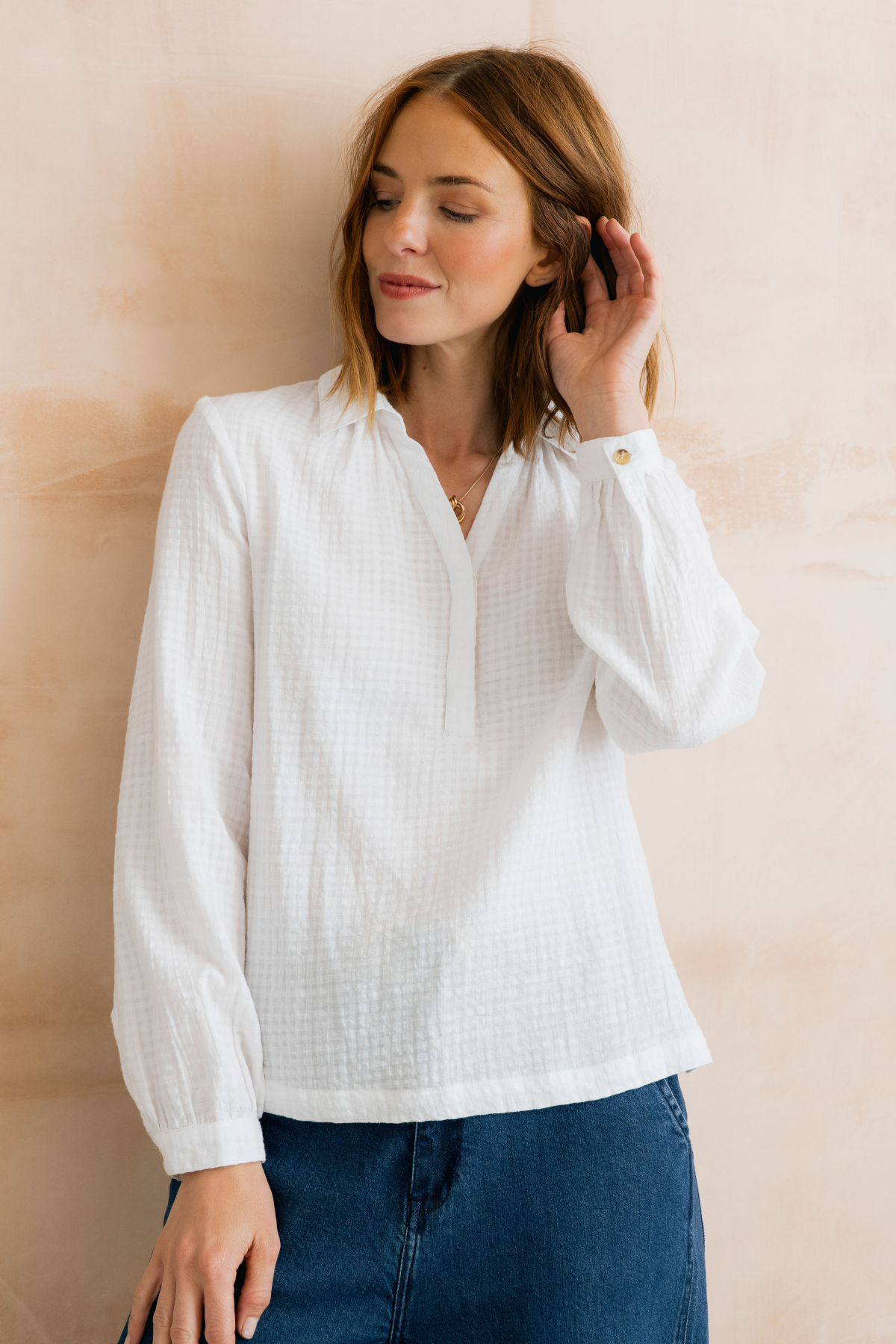 Linden Blouse Plain Check