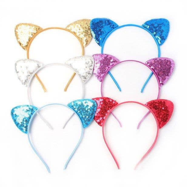 Sequin Cat Ears Alice Band