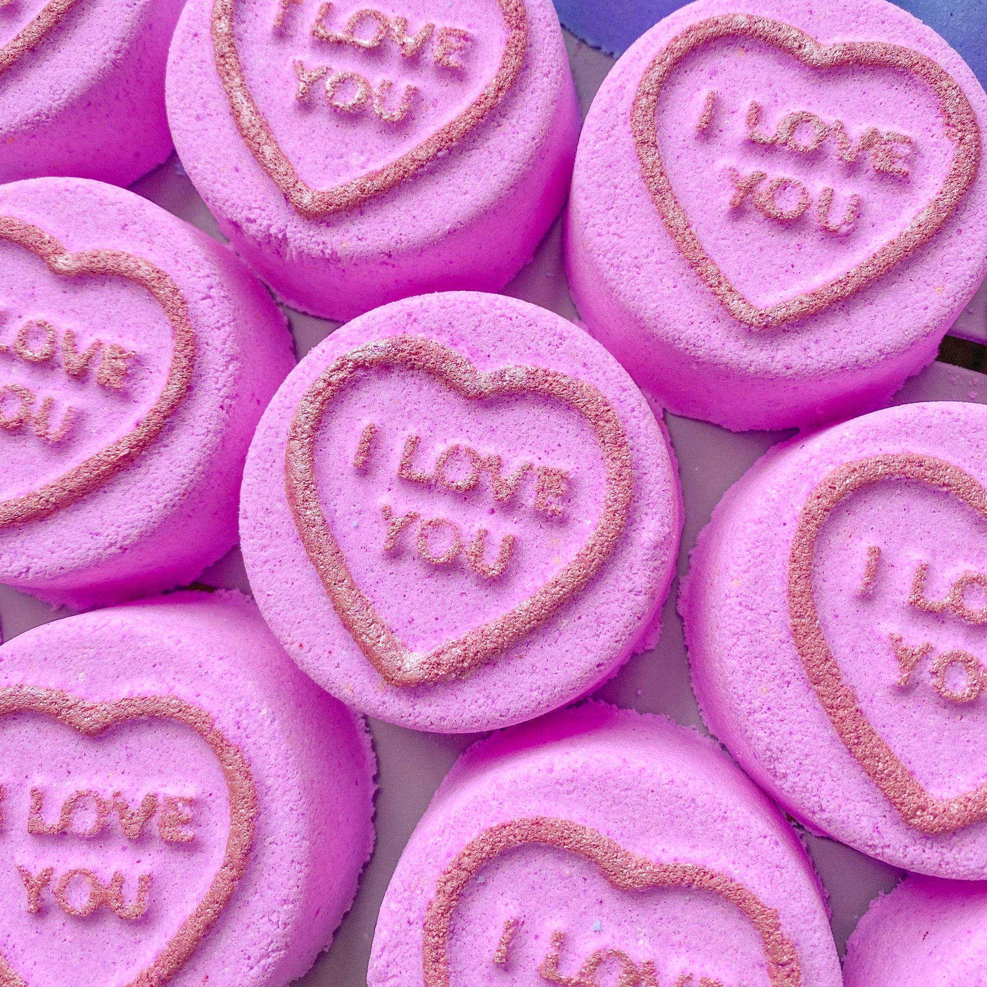 Pink Love Heart 'I love you' bath bomb