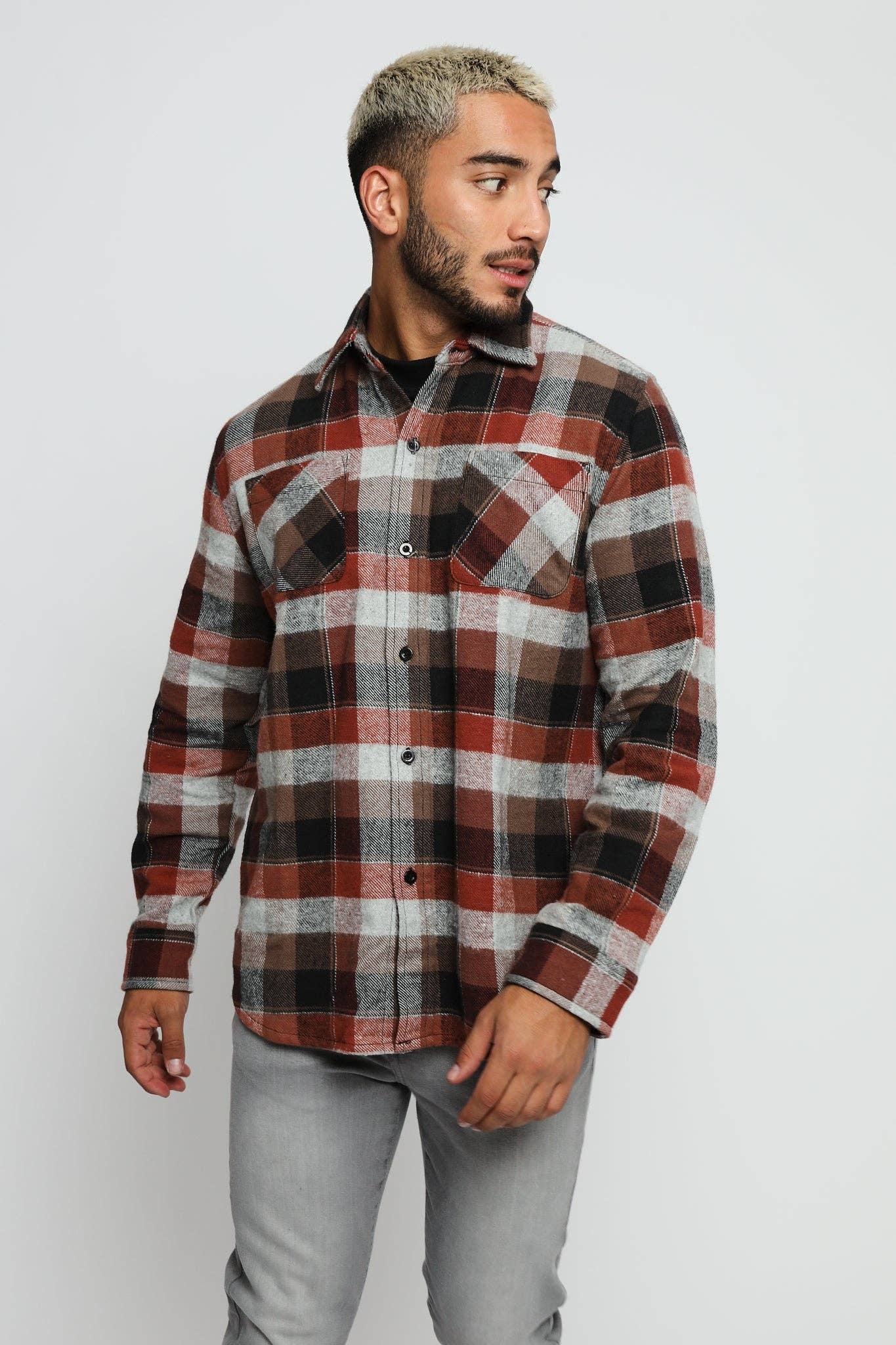 Lumberjack Flannel Check Shirt - Red