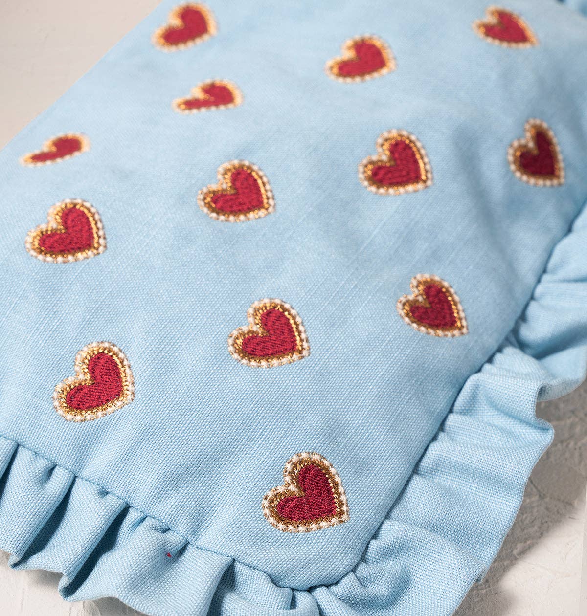 Love Hearts Frill Pouch