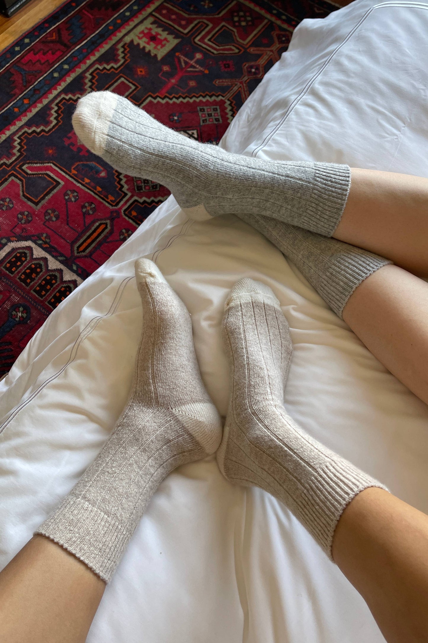 Grey Cashmere Socks