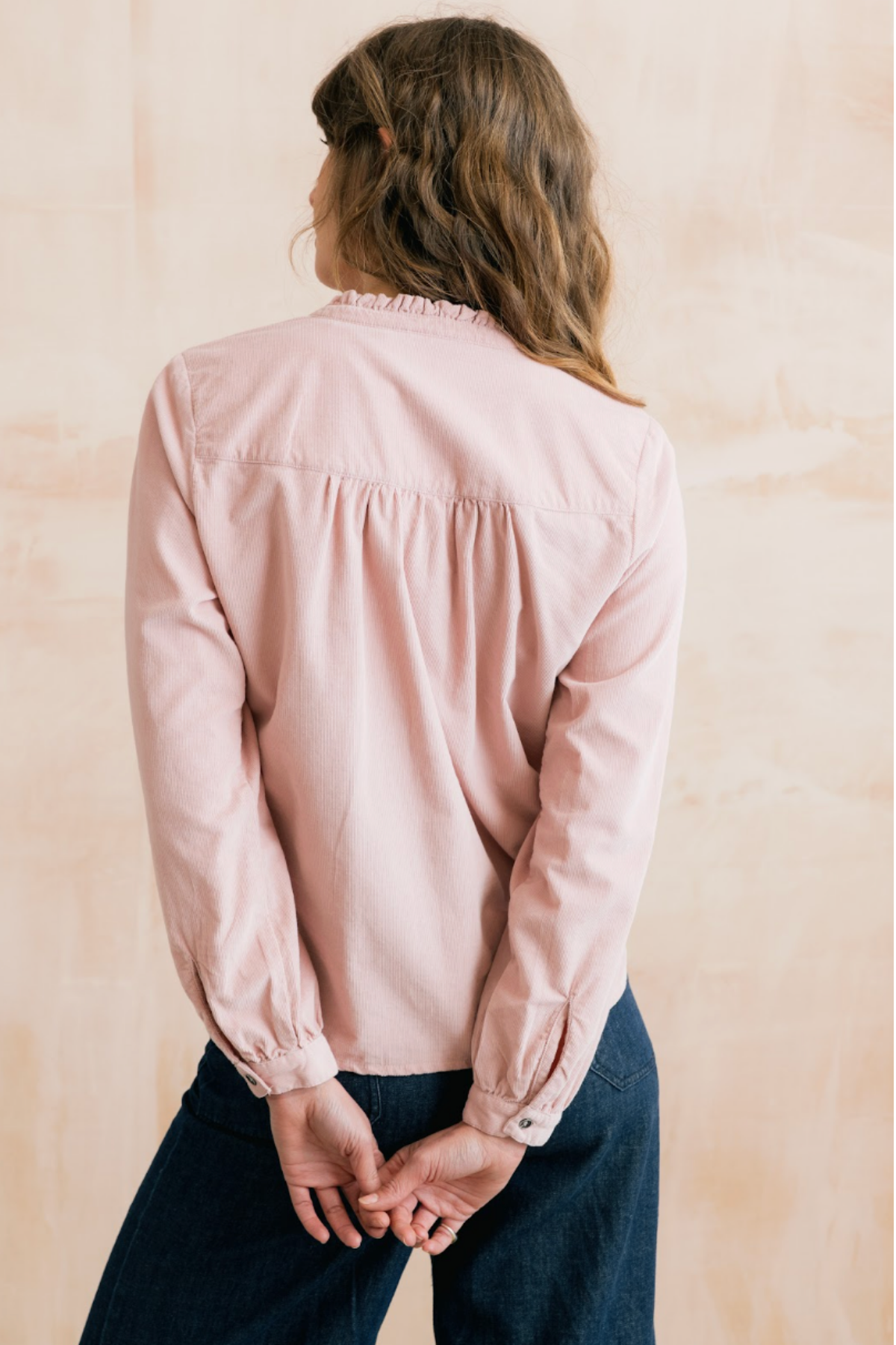 Rachel Frill Blouse Plain Pincord