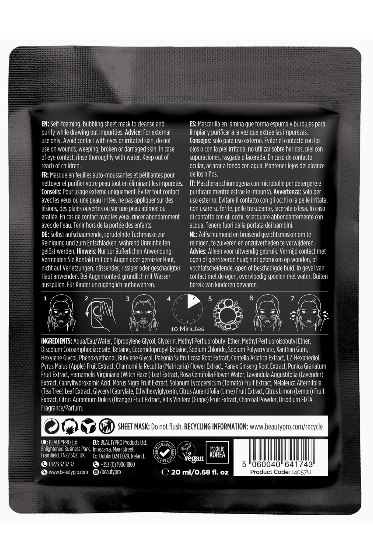 Detoxifying Bubbling Charcoal Sheet Mask