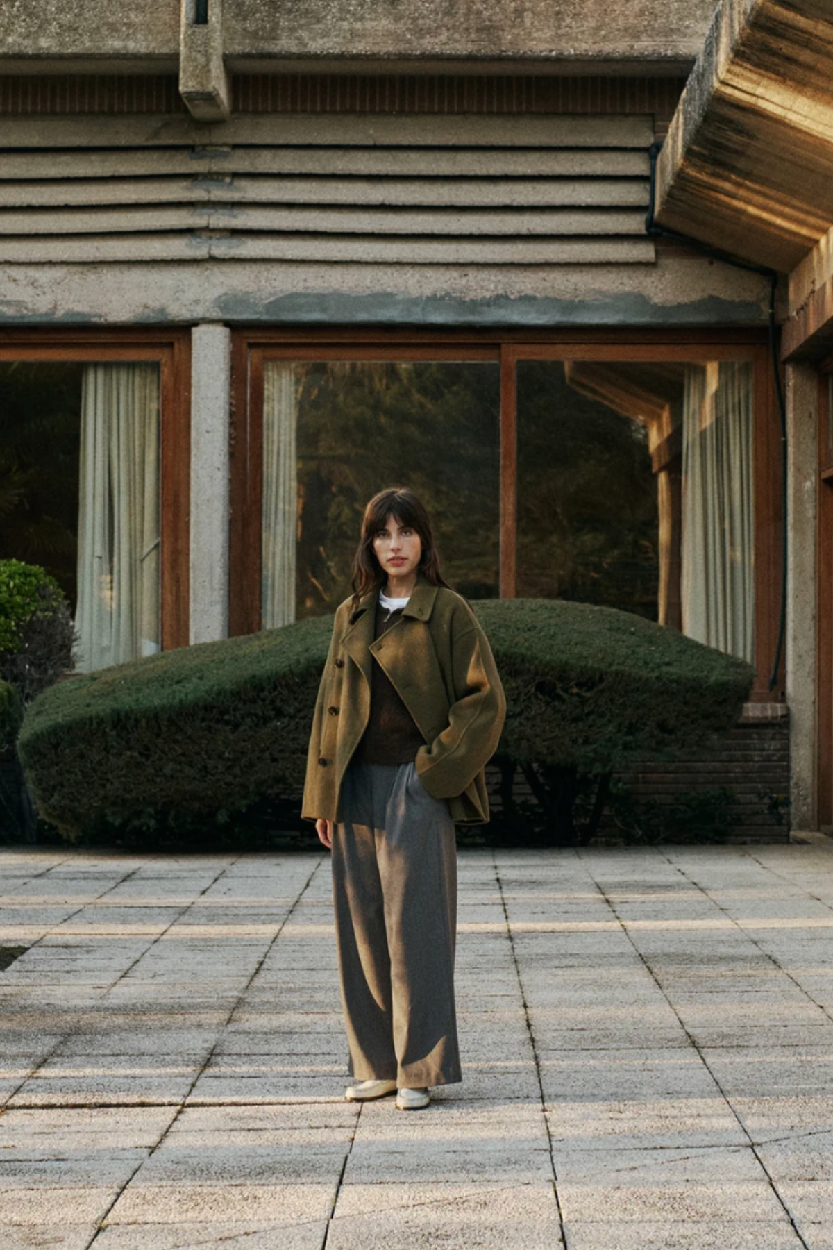 Double-Breasted Wool Coat