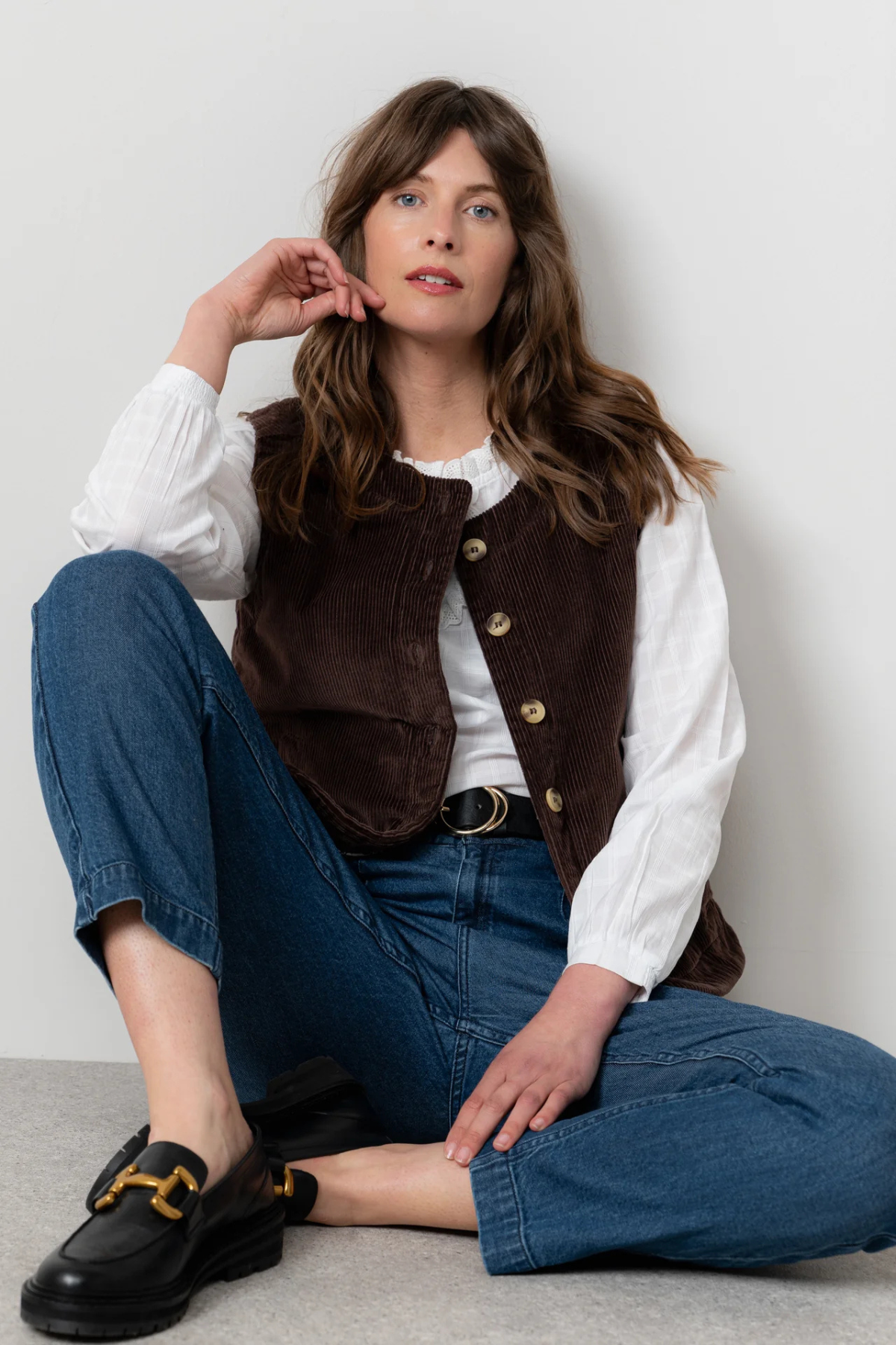 Chocolate Cord Gilet