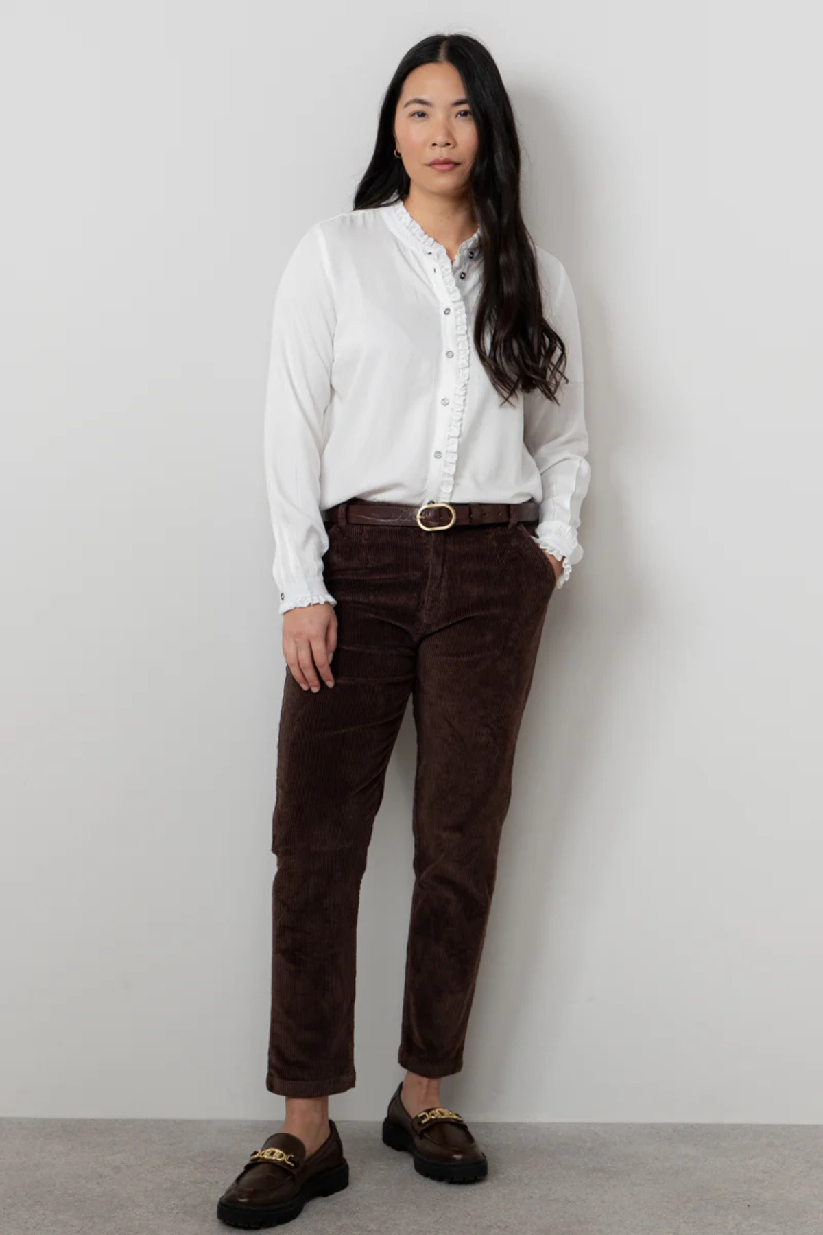 White Frill Blouse