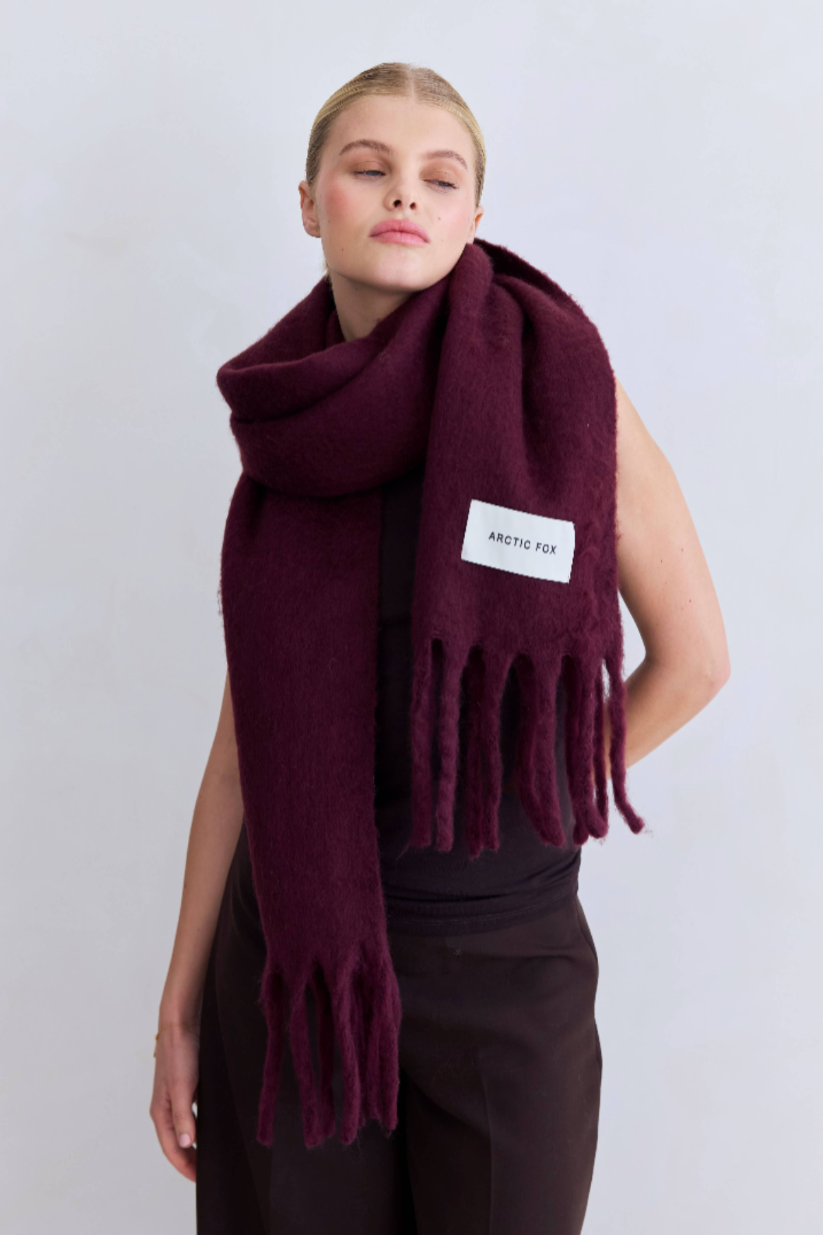 The Stockholm Scarf - 100% Recycled - Cherry Lacquer