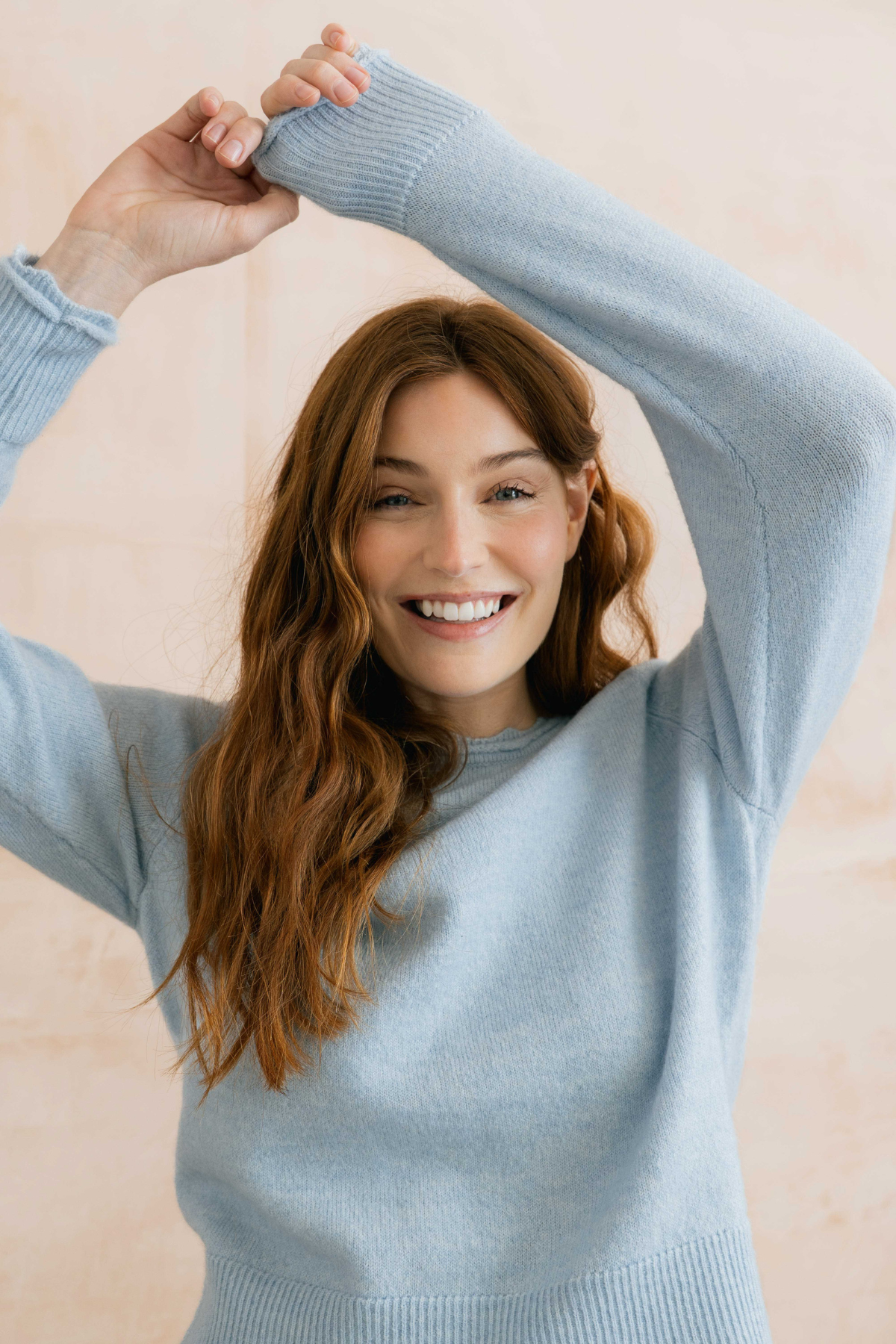 Elodie Jumper Scallop Knit - Powder Blue