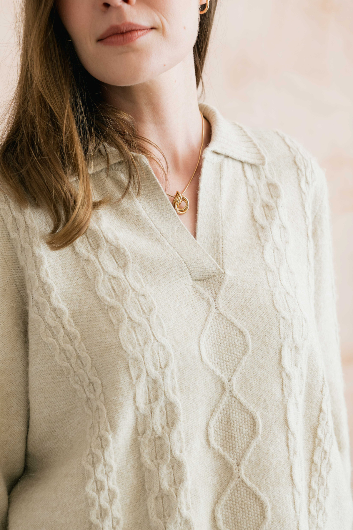 Studio Jumper Cable Knit - Oatmeal