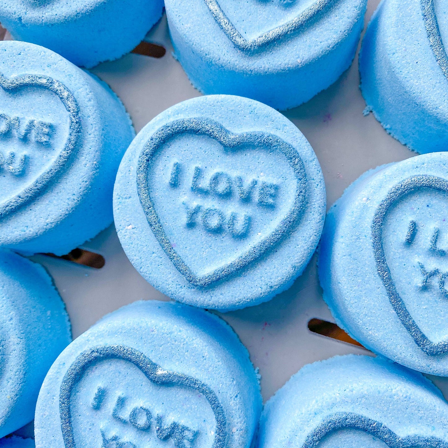 Blue Candy Heart 'I Love you' Bath Bomb