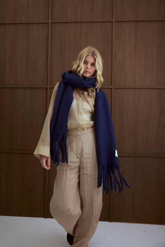 The Reykjavik Scarf - 100% Recycled - Midnight Blue