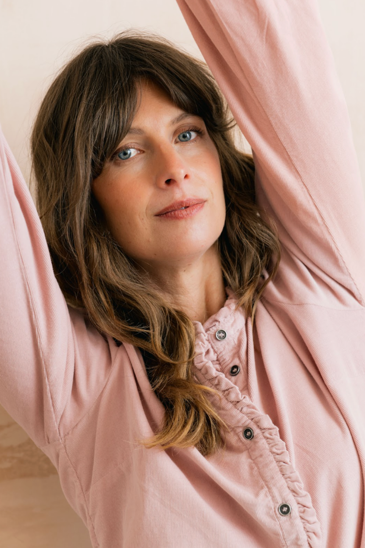 Rachel Frill Blouse Plain Pincord