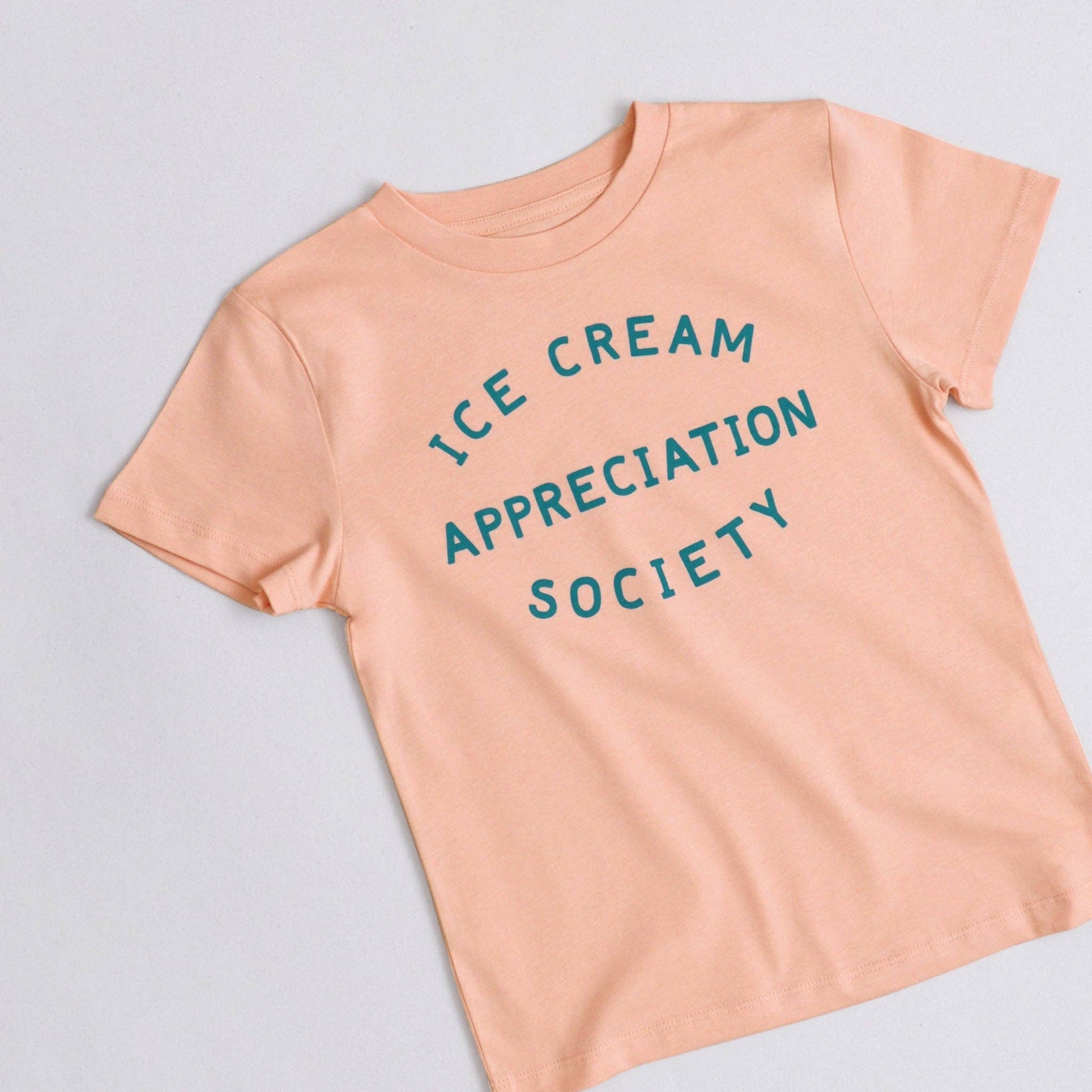 Official Ice Cream Appreciation Society - Kid's T-shirt - Peach
