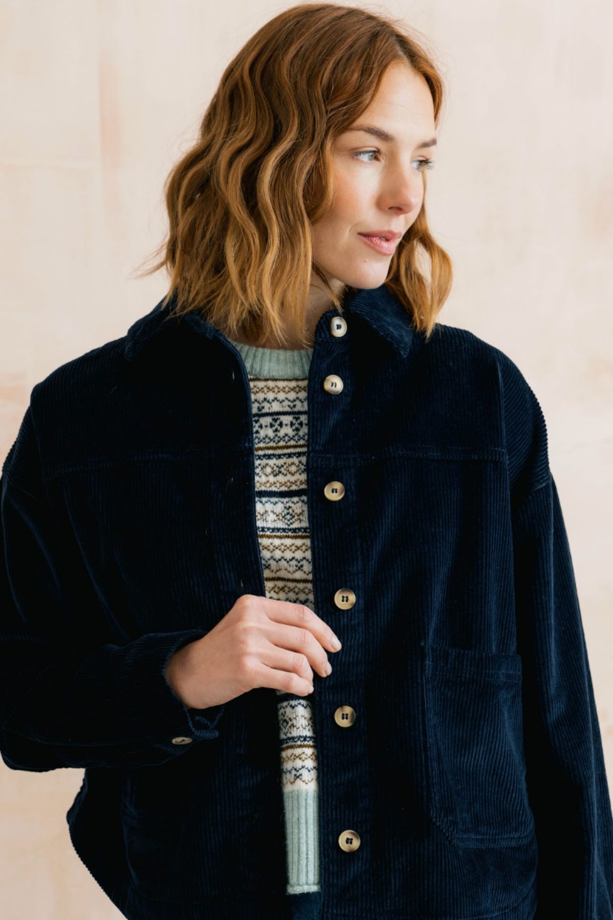 Olivia Shirt Jacket Plain Jumbo Cord