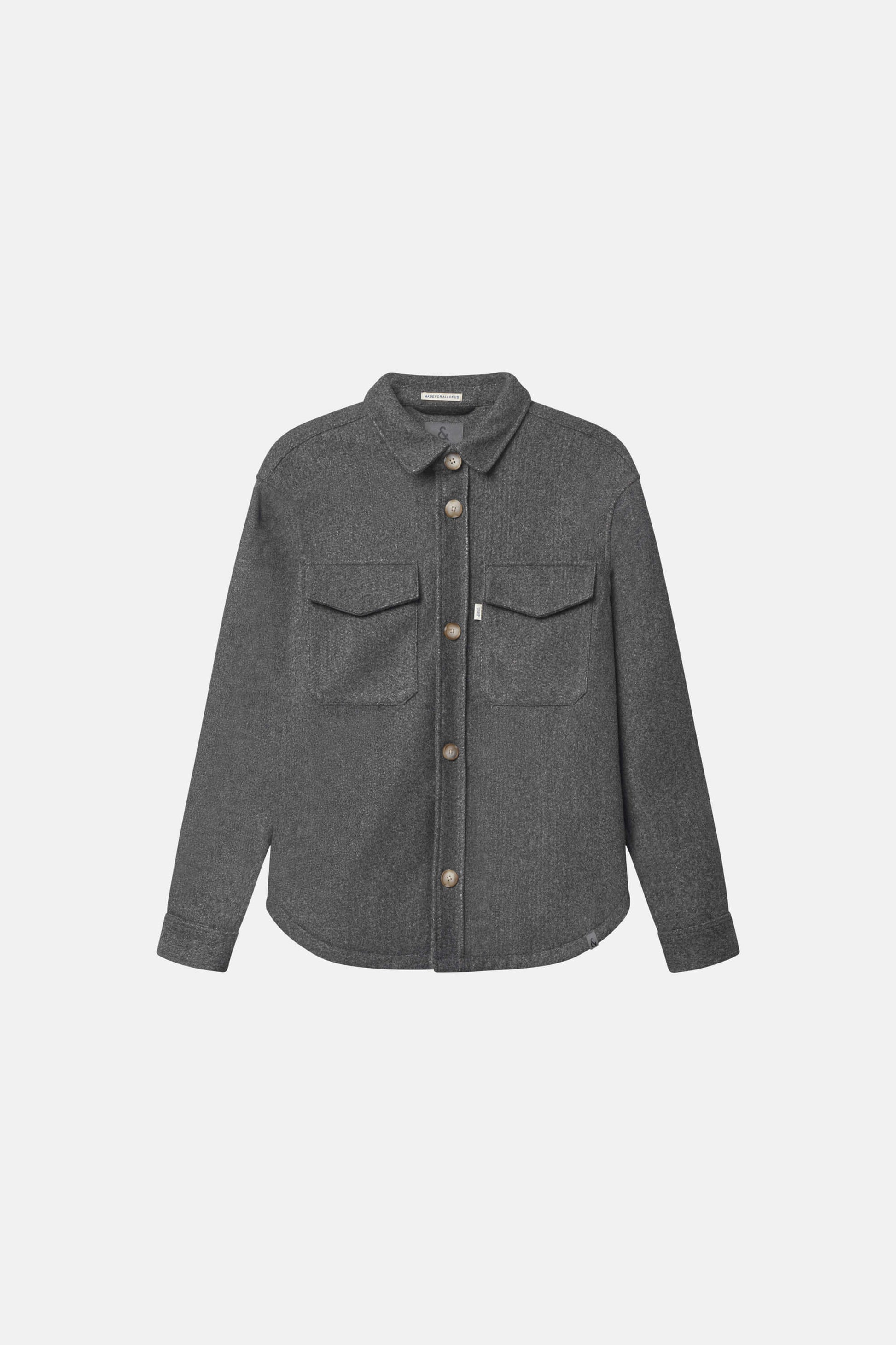 Soft Touch Worker Jacket in Stone - dark grey