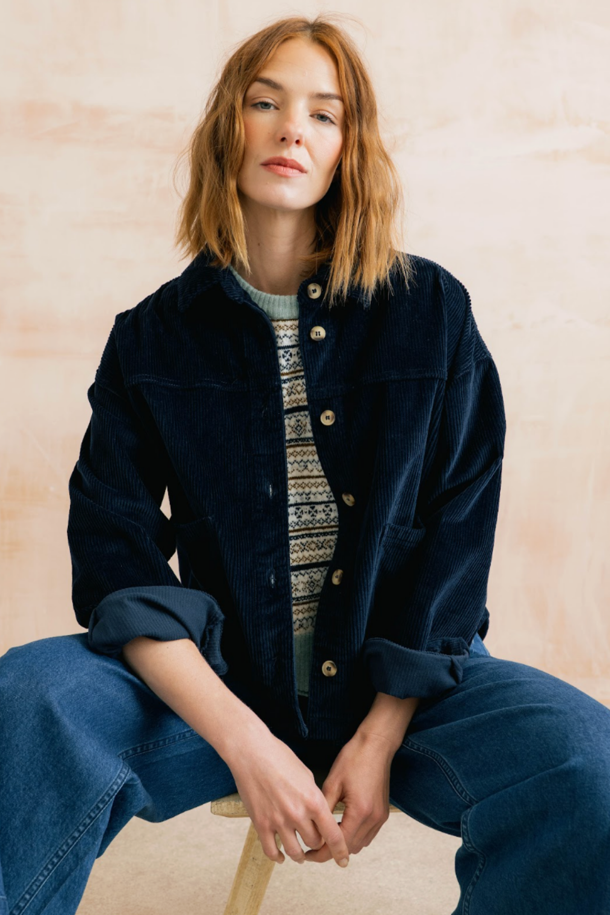 Olivia Shirt Jacket Plain Jumbo Cord