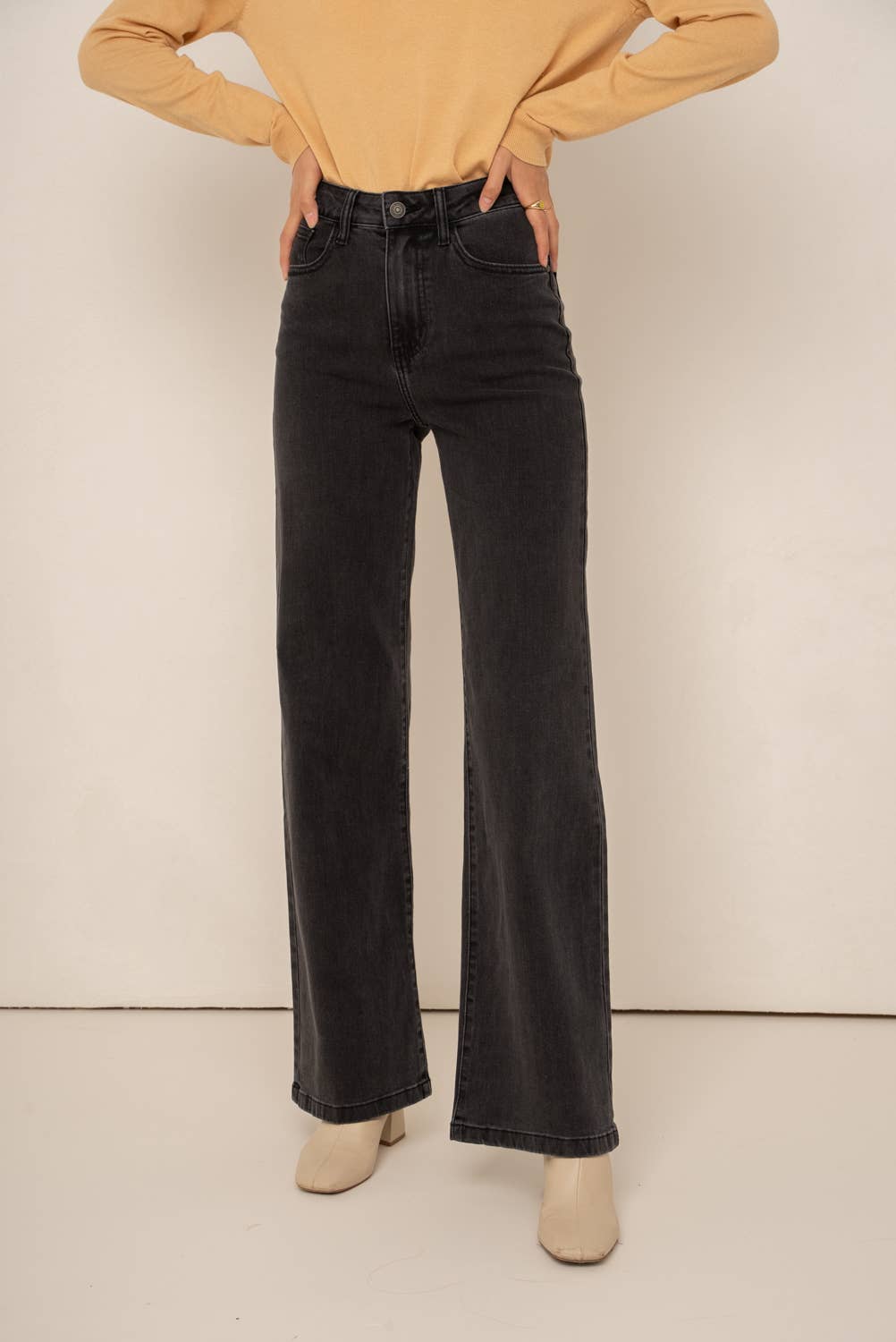 Gabriel wide Jeans - Dark Grey