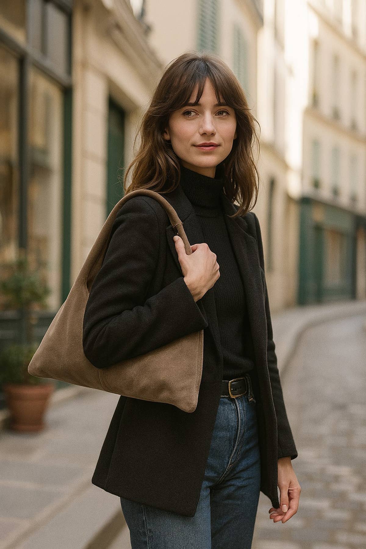MALORIE Suede Bag