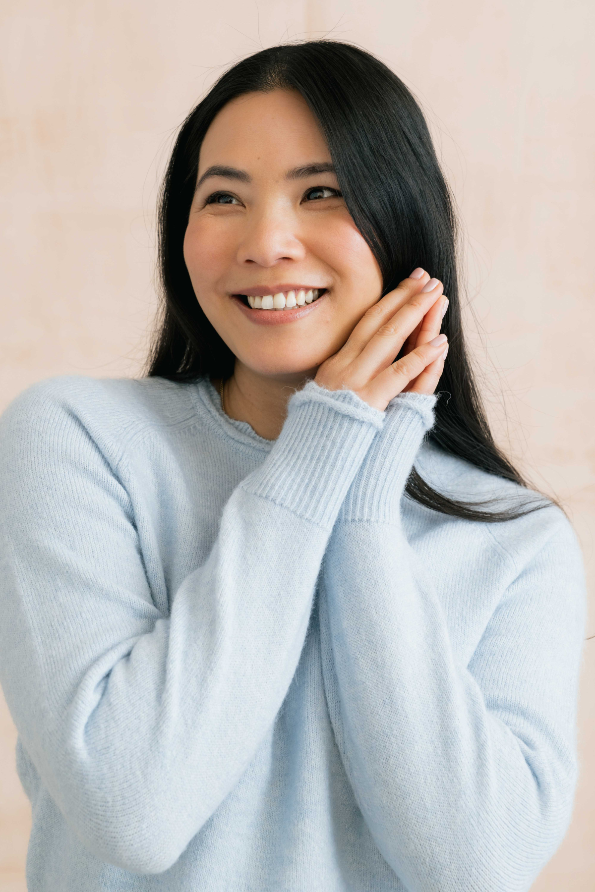 Elodie Jumper Scallop Knit - Powder Blue