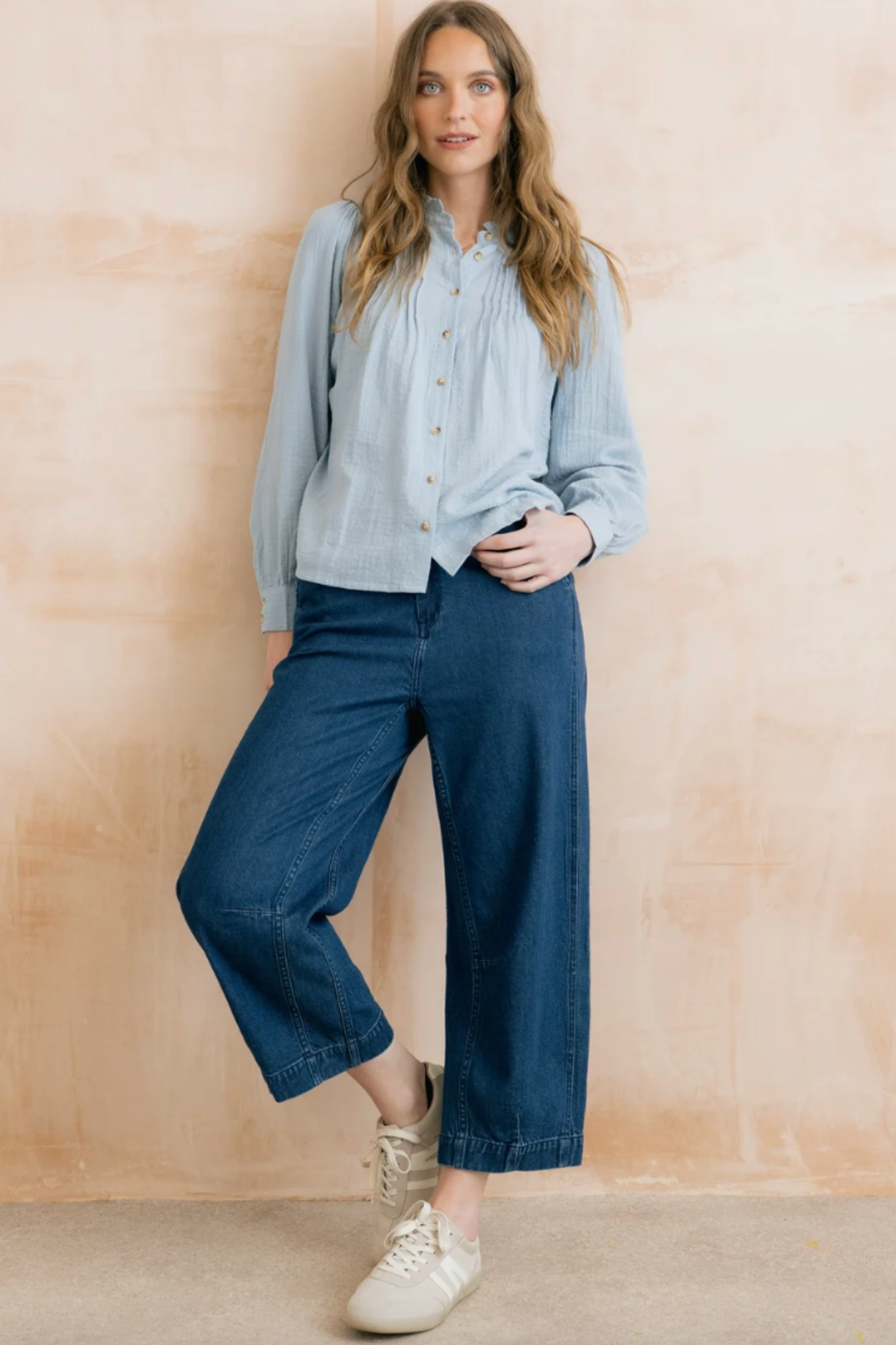 Flora Blouse Plain Check