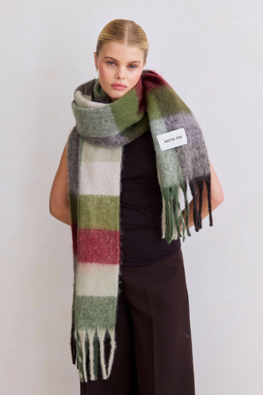 The Reykjavik Scarf - 100% Recycled - Mossy Green