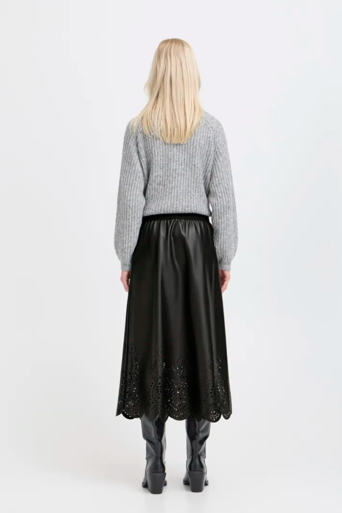 BYDENSIO Black Leather style skirt