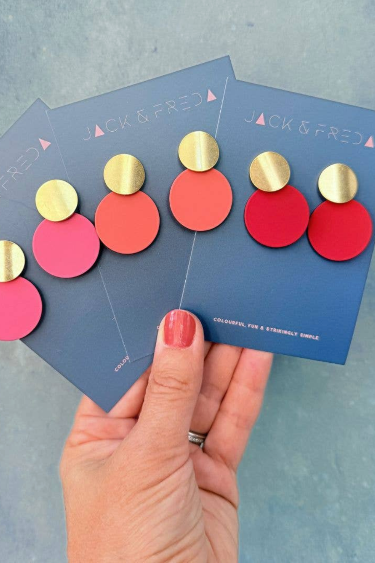 Circle Statement Earrings - Various Colours