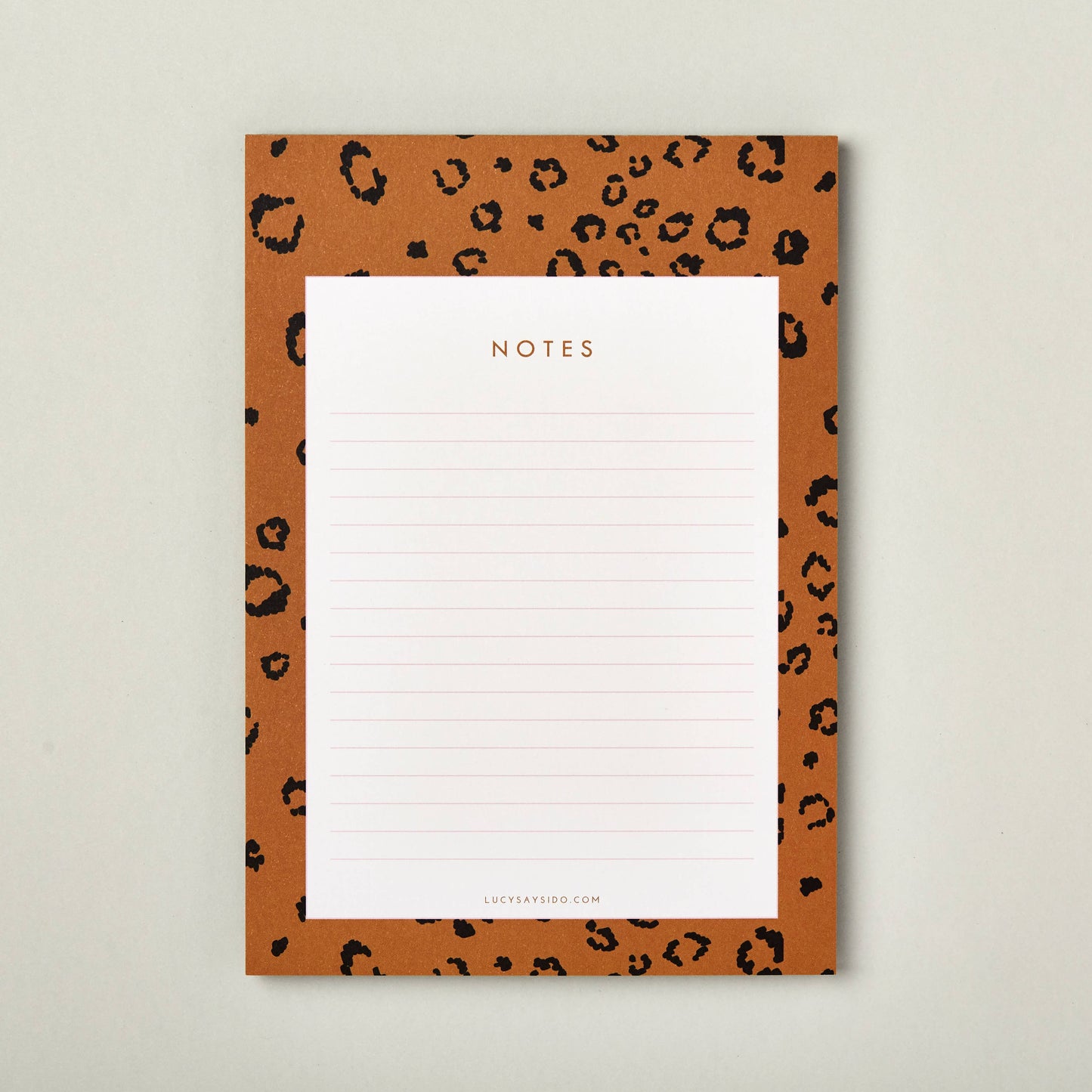 A5 Desk Notepad in Leopard Print