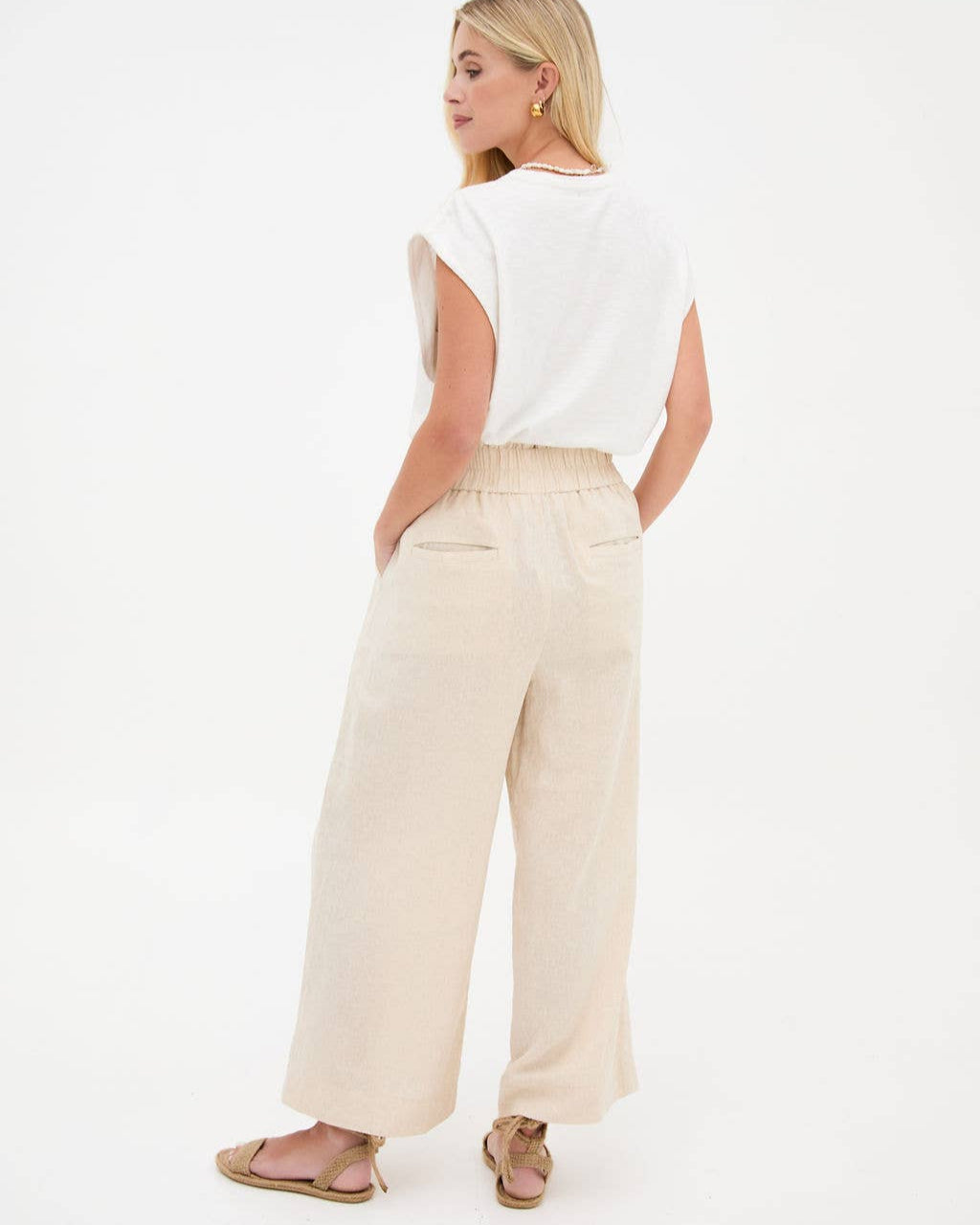 Ria Natural Linen Culottes
