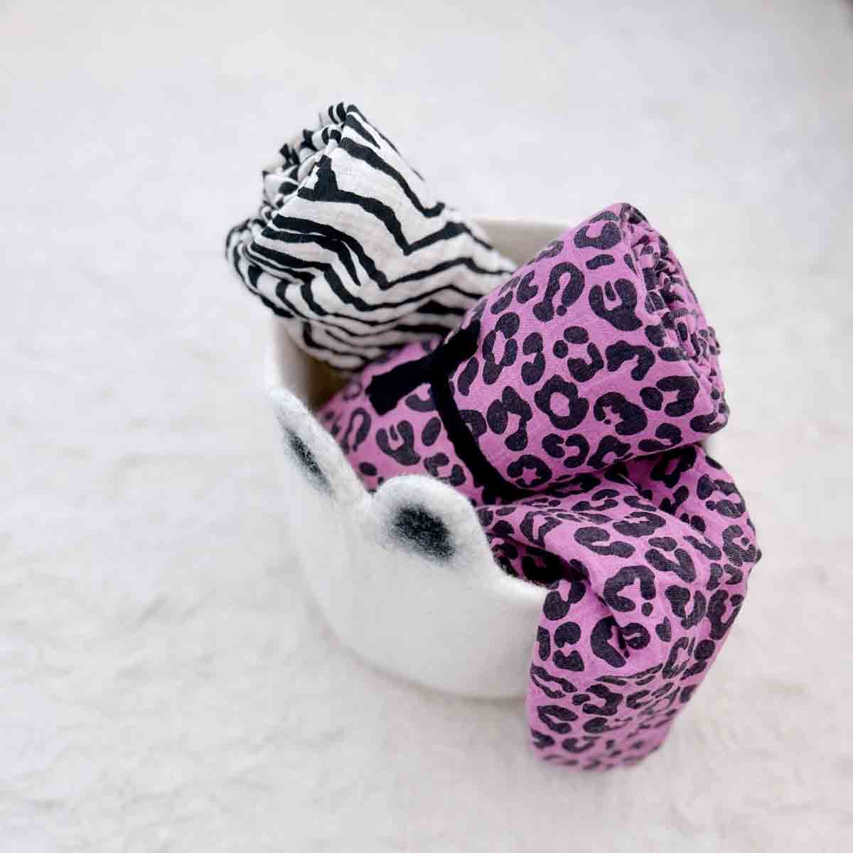 BIANCA - Leopard Baby Swaddle - Pink