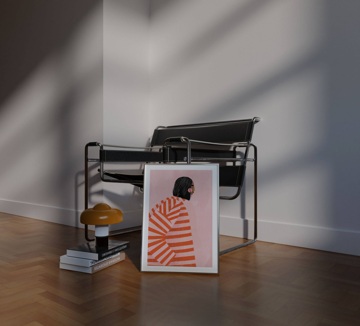 Bea Müller - The Woman With The Orange Stripes A3 Fine Art Print