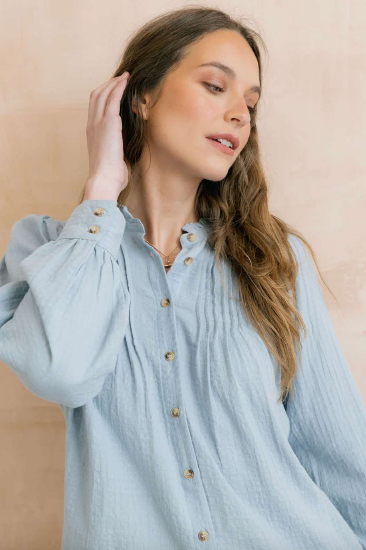 Flora Blouse Plain Check