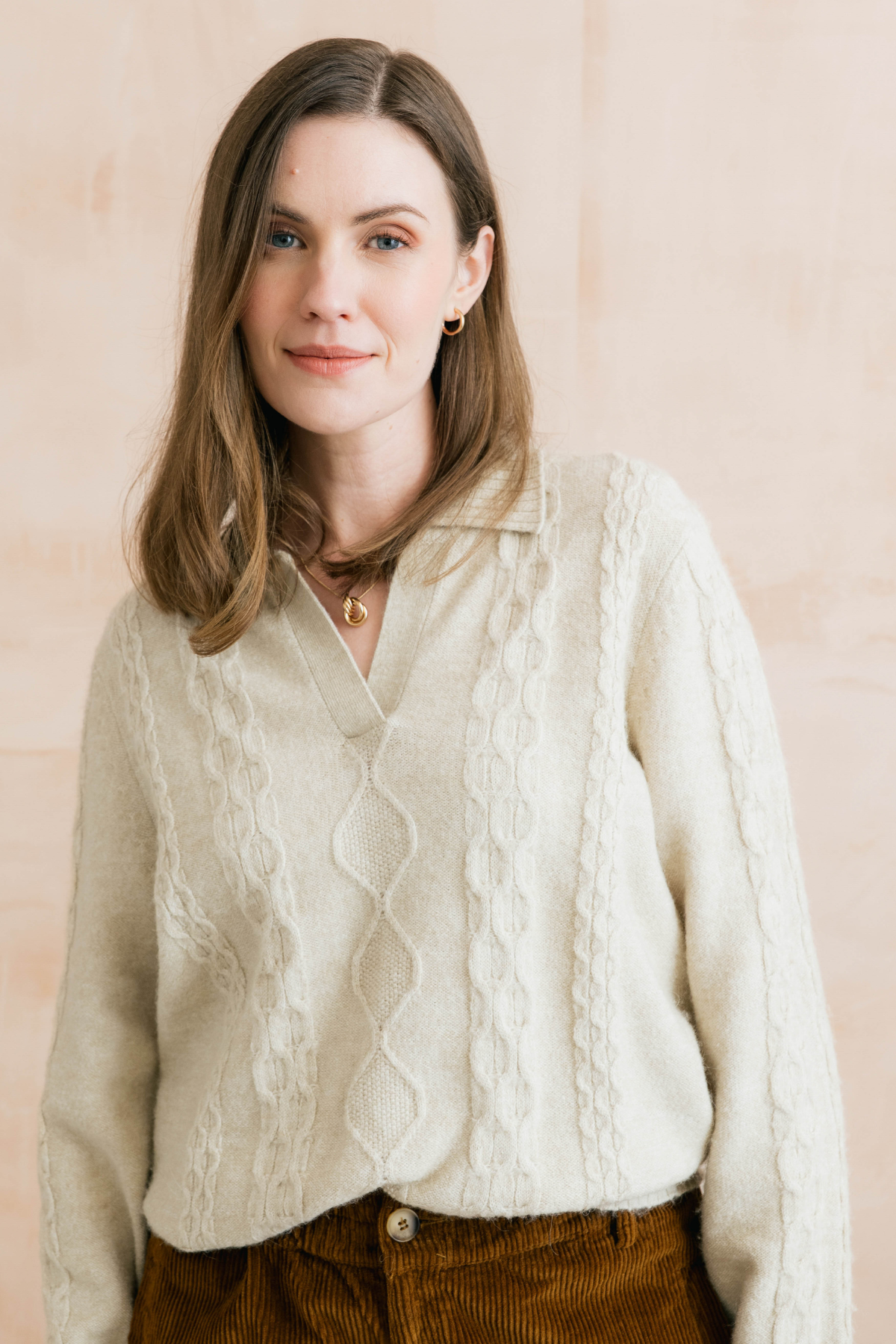 Studio Jumper Cable Knit - Oatmeal