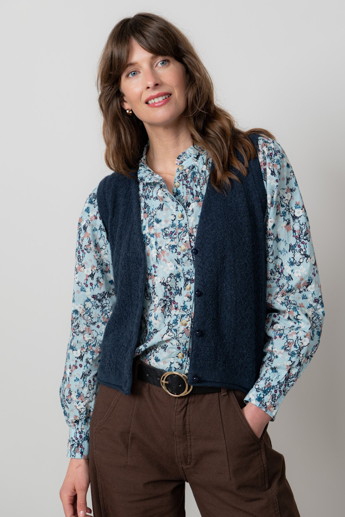 Flora Blouse Feather Ditsy