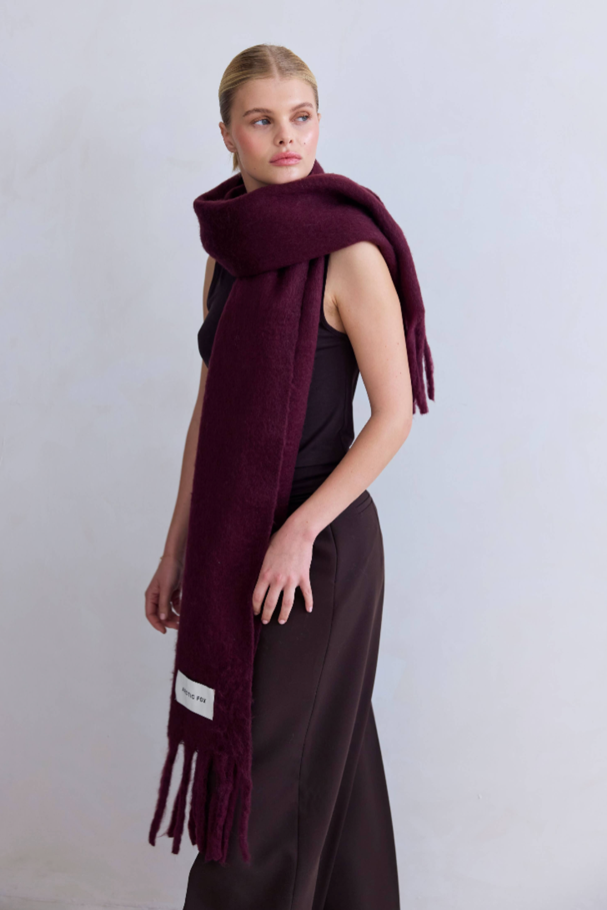 The Stockholm Scarf - 100% Recycled - Cherry Lacquer