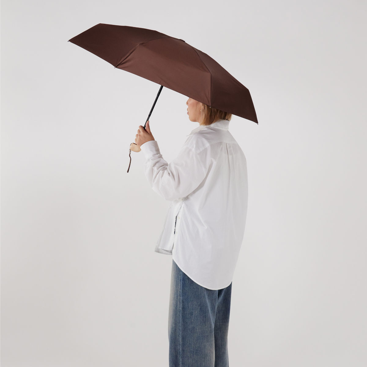 Espresso Brown Eco-Friendly Mini Pocket Umbrella