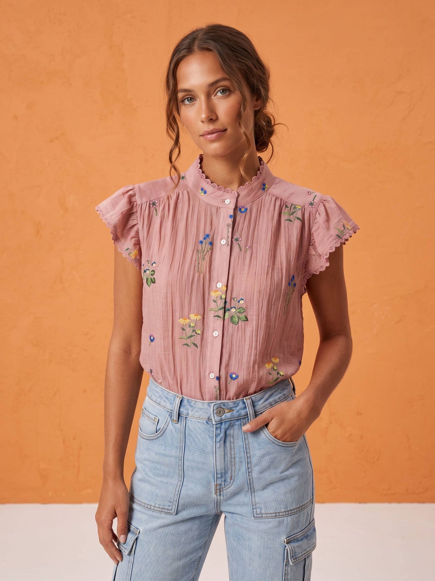 Hectorienne Top - Old Rose